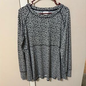 Suzanne Betro Animal Print Top Sz XL 44 x 27